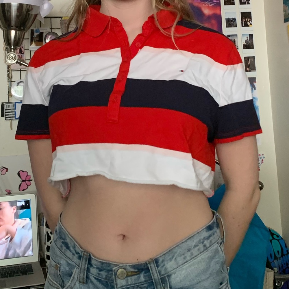 striped tommy hilfiger polo